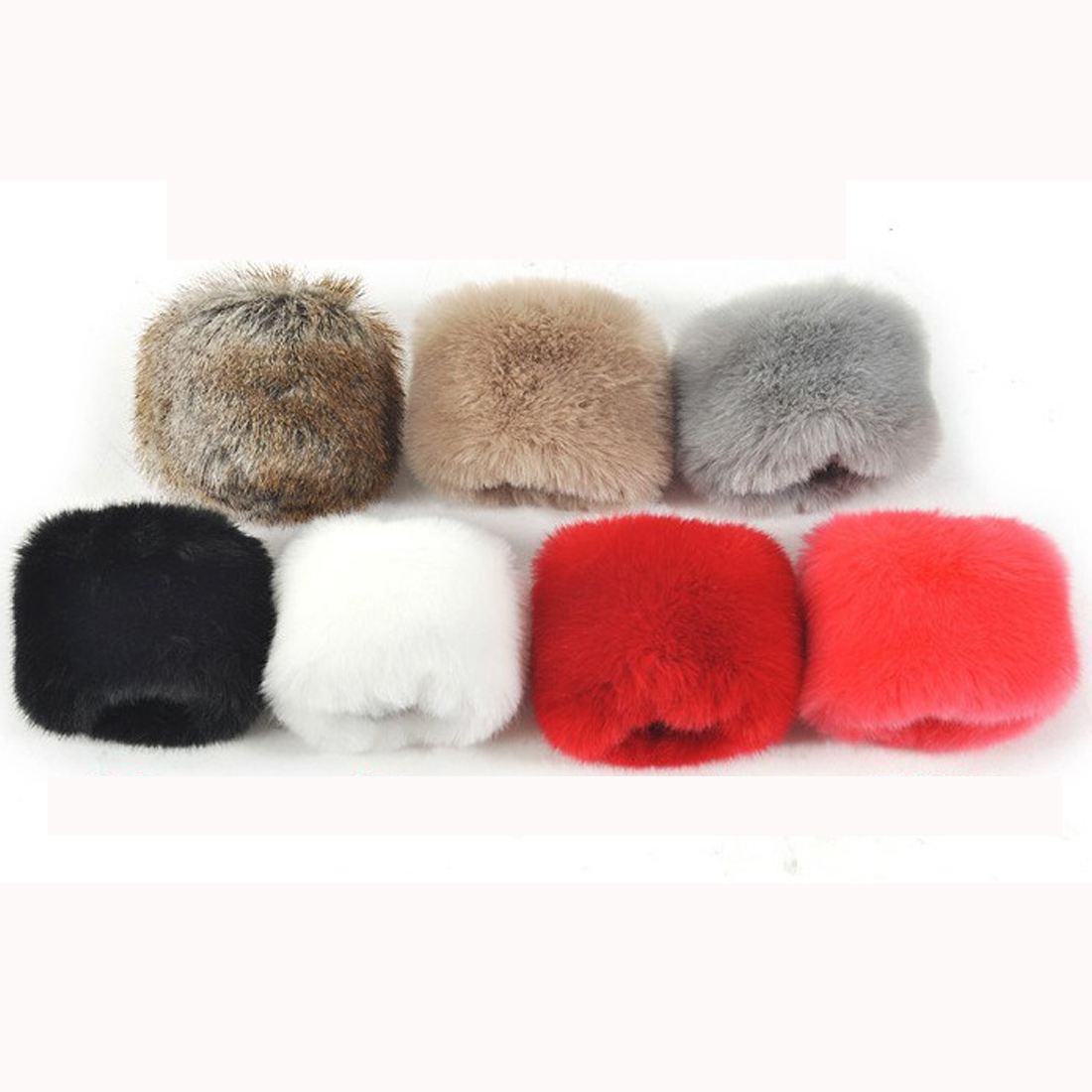 Chauffe-bras en fausse fourrure pour femme, manchettes détachables, doux, en peluche, accessoires épais