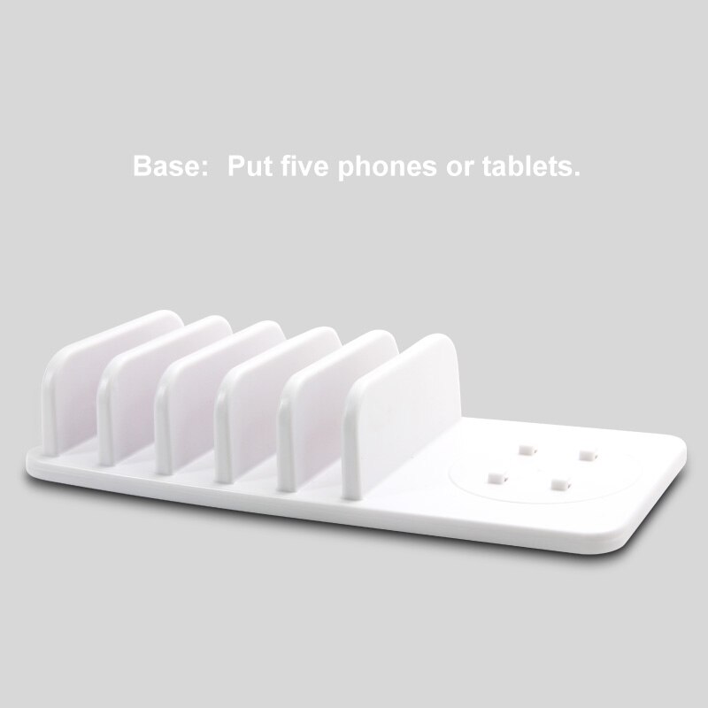 Flere usb telefonlader sopp nattlampe lading 5 porter stasjon stå dock  qc 3.0 hurtiglader til mobiltelefon nettbrett