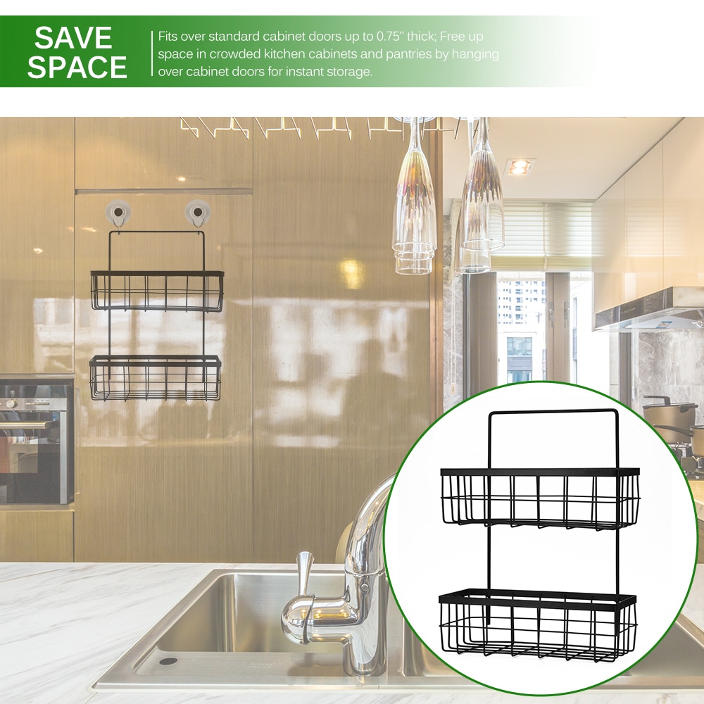 Kast Keuken Organizer Basket 2-Tier Kruidenrek Kruiden Jar Organizer Badkamer Opslag Plank Houder
