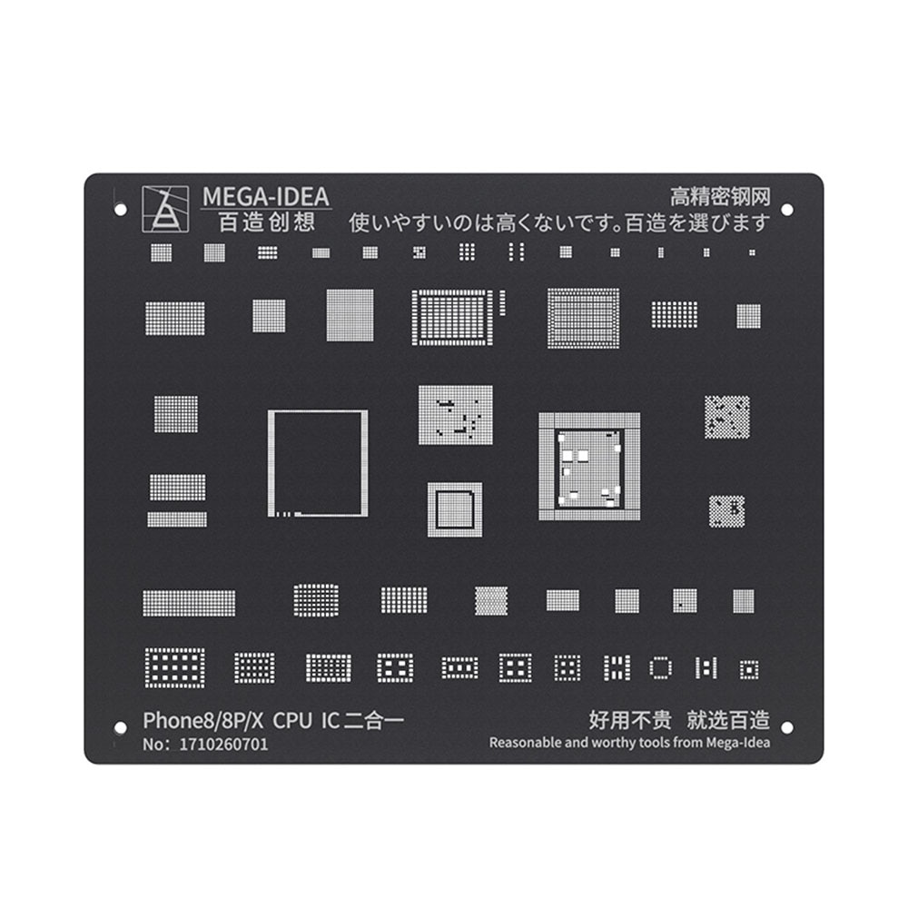 Qianli Mega-Idee Iblack Bga Reballing Stencil Cpu Ram Power Wifi Ic Fabriek Tin Netto Voor Iphone 6 7 8 Plus X Xs Max 11 Pro Max