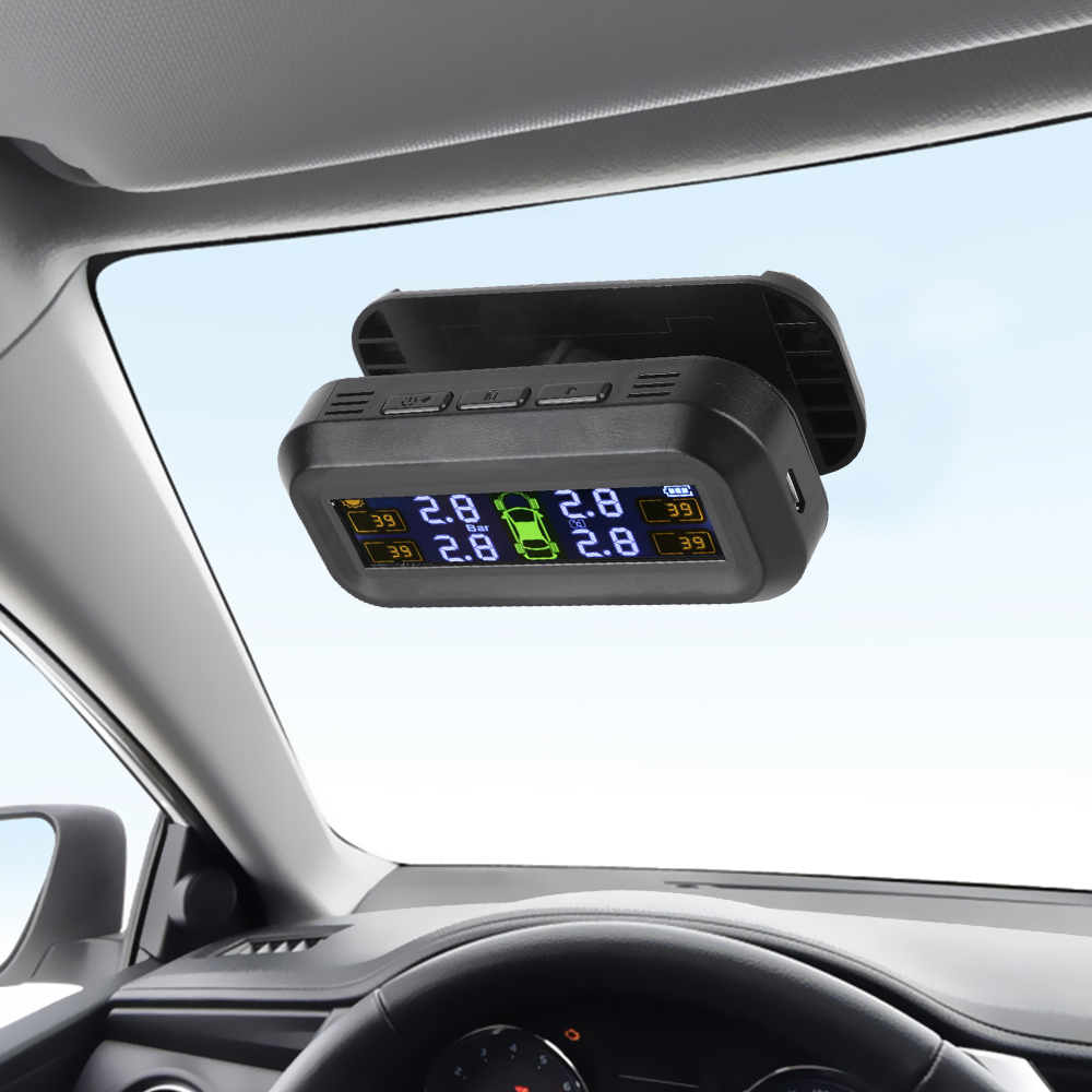 Reifendruckkontrollsystem, Auto-Reifendrucküberwachung, Reifendruckalarm mit 4 externen Sensoren