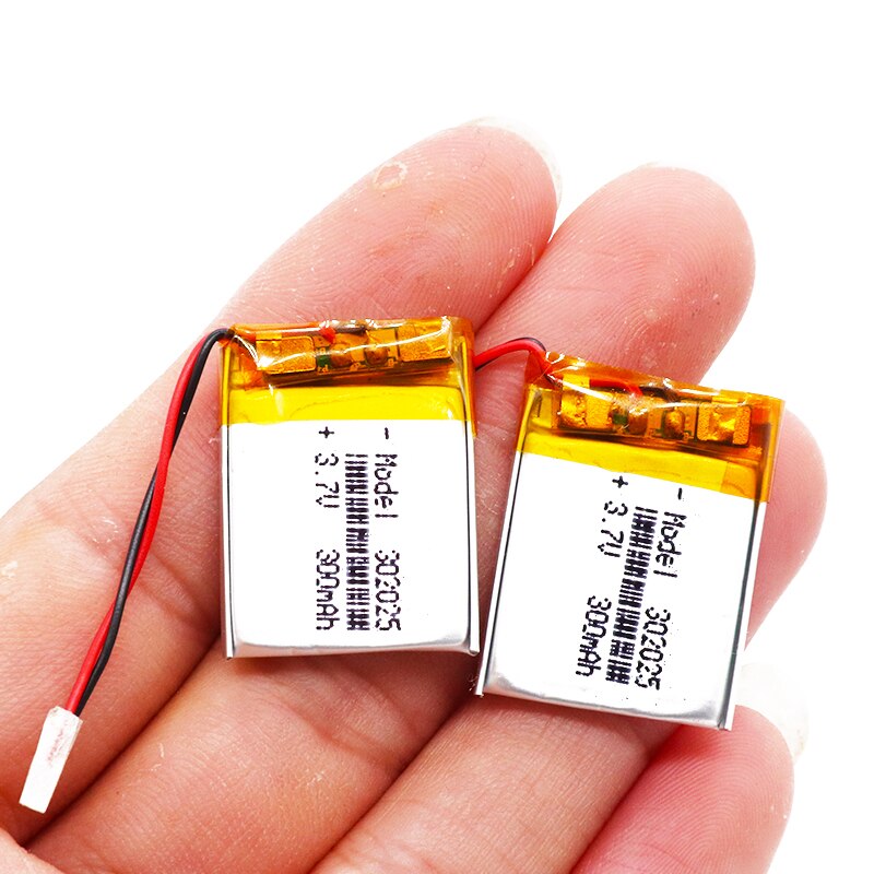 Baterías de polímero de litio Lipo li-polymer con PCM para MP3, MP4, MP5, Bluetooth, auriculares, 1/2/4x3,7 V 300mAh 302025