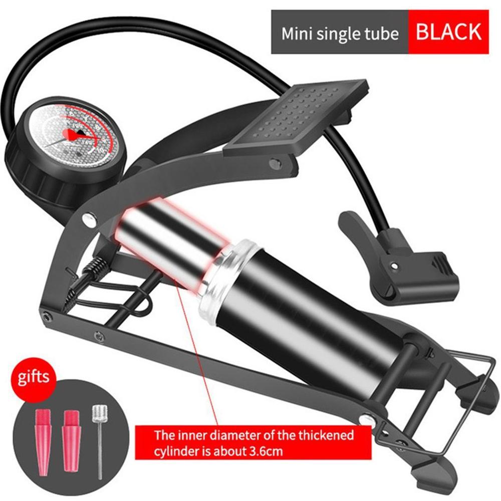 Air Pump Precision Gauge Single Double Cylinder Foot High Pressure Inflator Bicycle Scooter Motorcycle Inflatable Air Pump