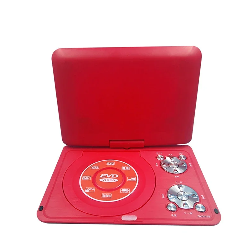 9 -tommers bærbar dvd-spiller med oppladbart batteri, , 7 -tommers svingbar skjerm og doble høyttalere, mobil dvd-spiller for barn