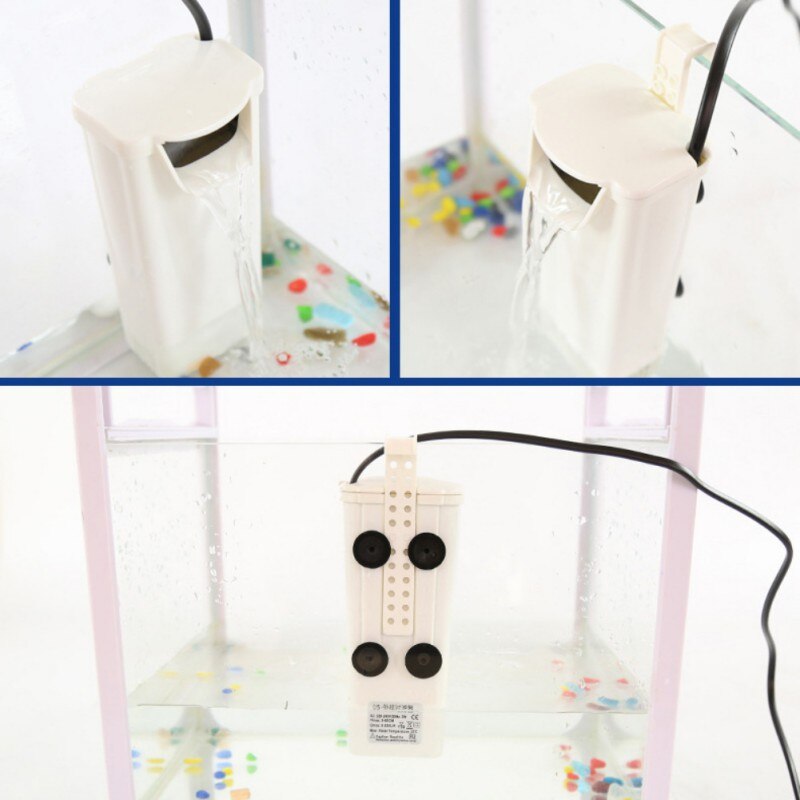 Lage Waterstand Waterval Filter Schildpad Tanks Mini Aquarium Terrarium Reptiel Schoonmaakproducten Aquarium Accessoires