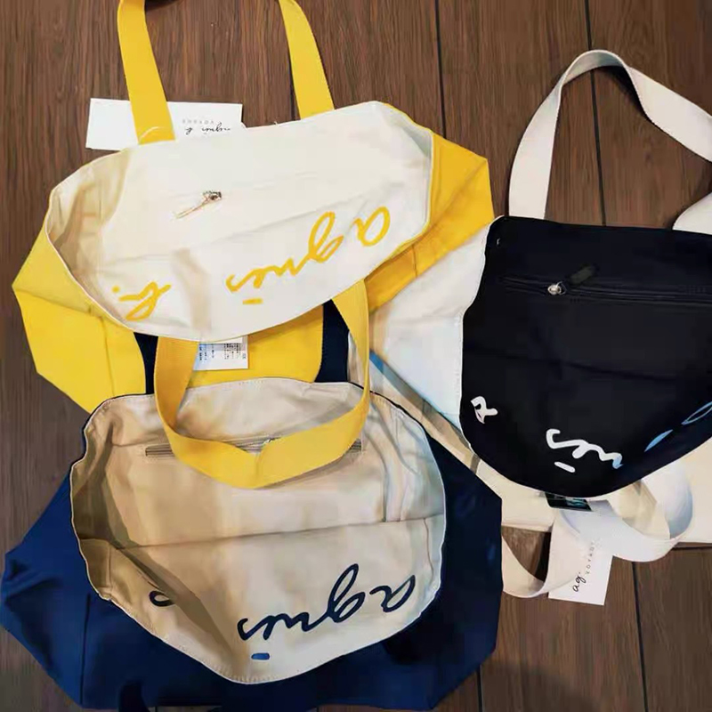 Vesker med bokstavtrykk, skulderveske for kvinner med stor #39 , to-i-ett-veske dobbeltsidig dameveske