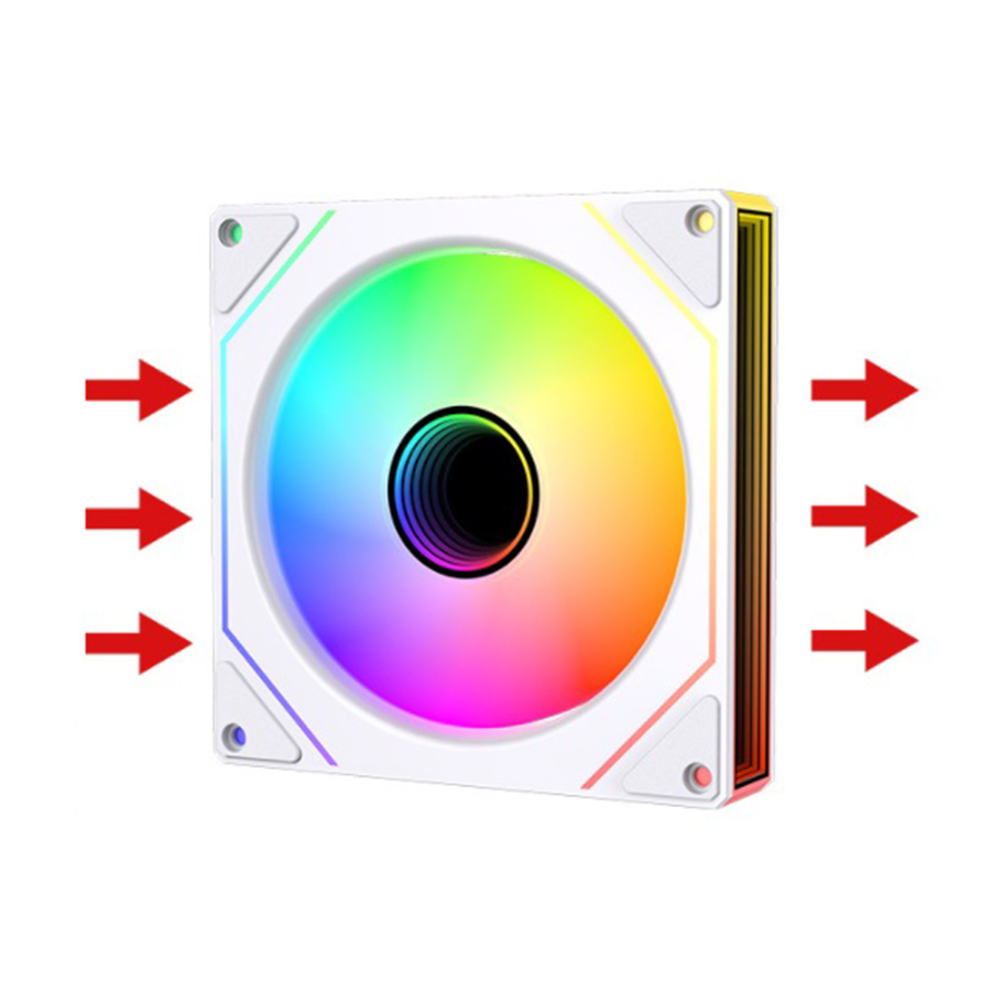 Prism 7 Pro Fan 120 mm Single Pack ARGB Fan Infinity Mirror Daisy Chain ﻿: Blue