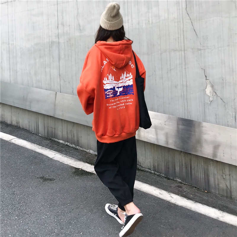 Sweatshirts kvindelige hættetrøjer tykke kvinder pullover toppe lange ærmer dame hættetrøjer harajuku kvinde hættetrøje hættetrøje til dame tøj