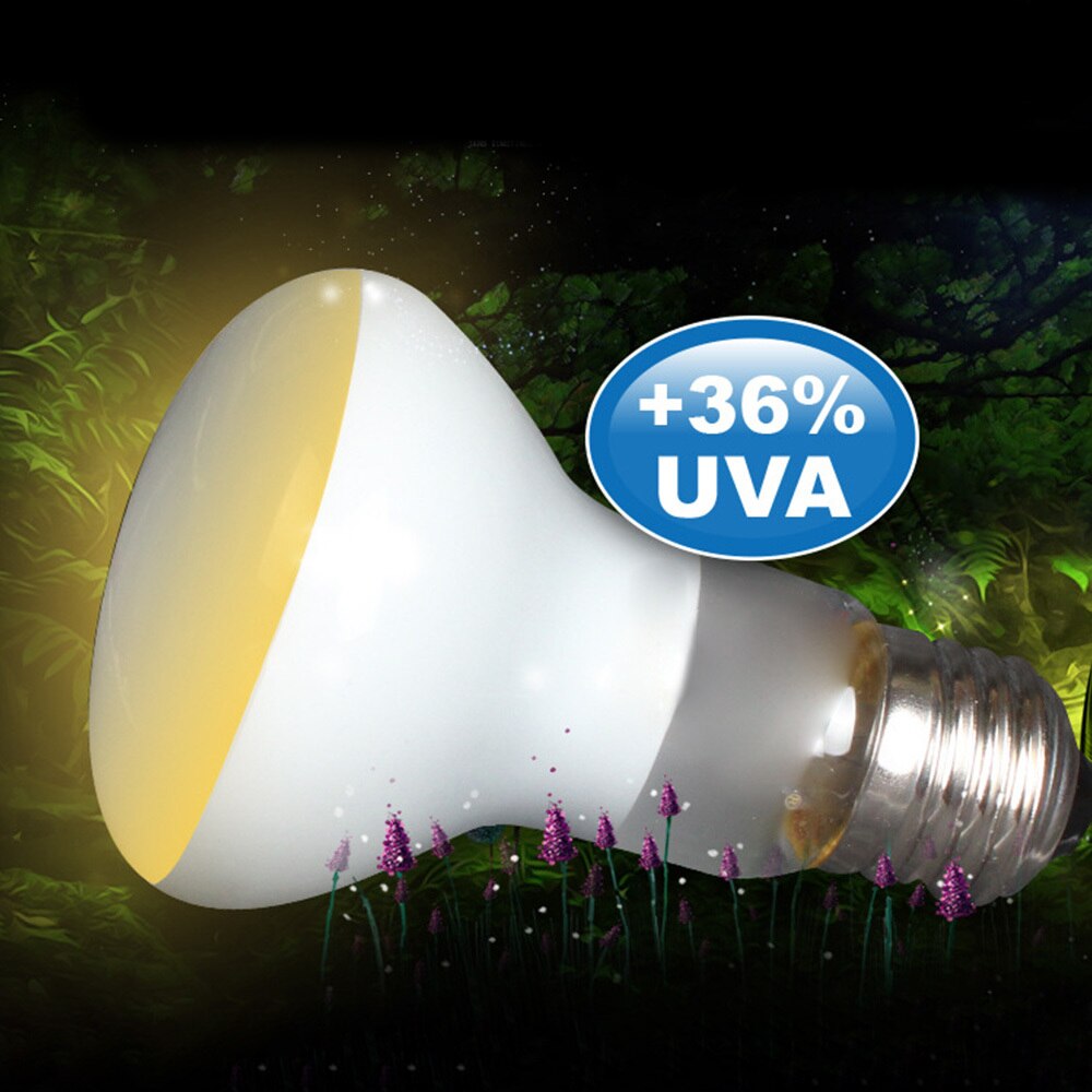 2 Pcs 50w Spot Heat Lamps Soft White Glow Uva Glass Heat Lamp Bulb Light Reptile Pet Uva Lamp Fluorescent Lamp Sun Lamp Insulati