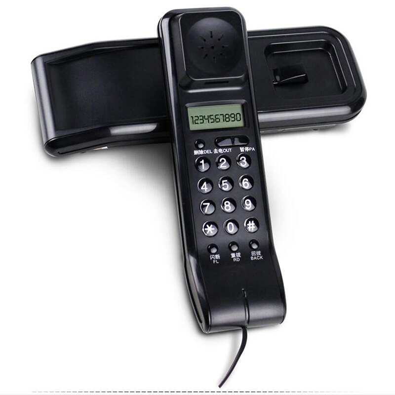 Trimline Vaste Telefoon Met Dual Lcd Display, Caller Id, Dual Systemen, verstelbare Ringtone Volume Bureau Muur Telefoon Voor Thuis