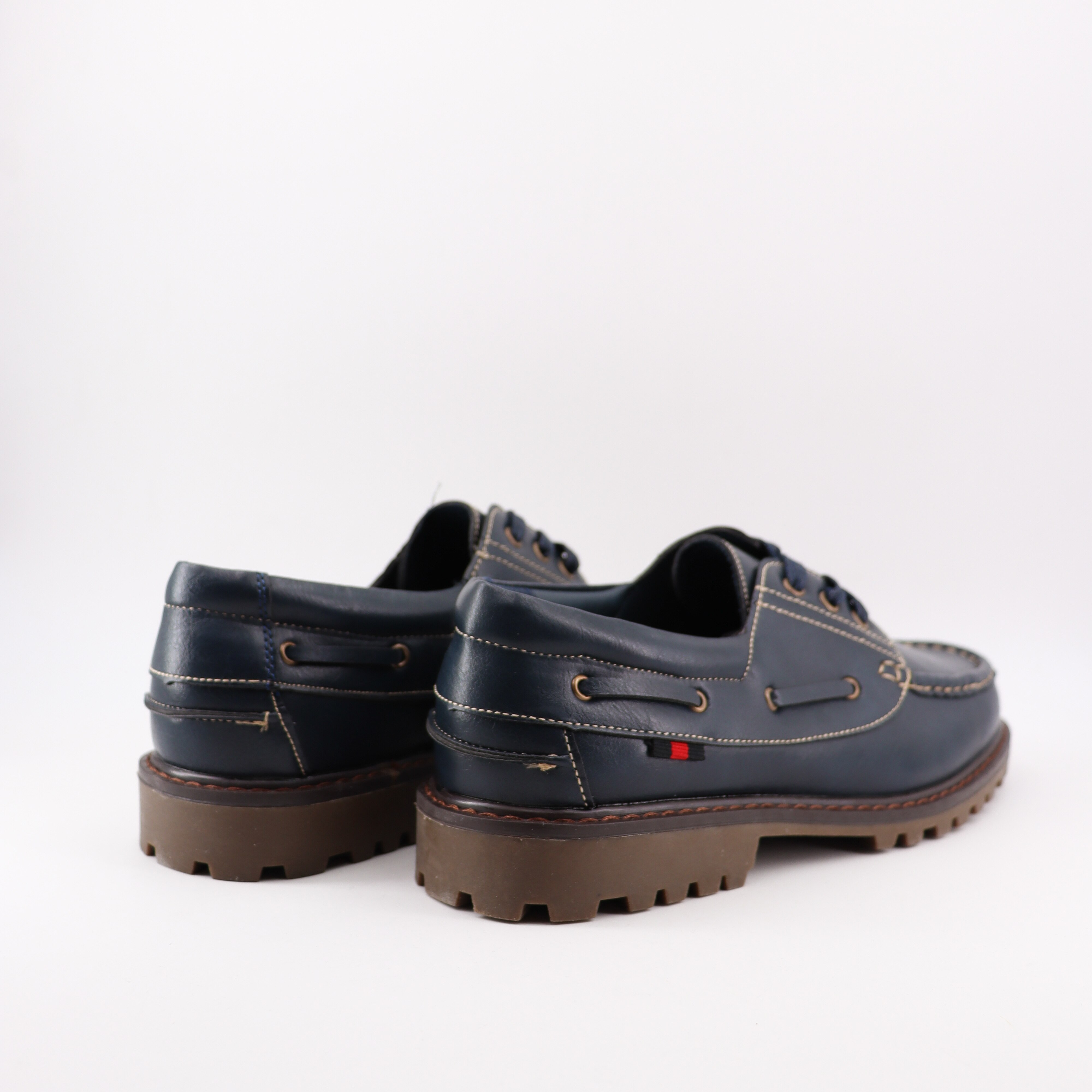 Hemera Studios nauticos hombre zapatos clasicos hombre PU mocasines cómodos casuales liso piel vegano con cordones multicor