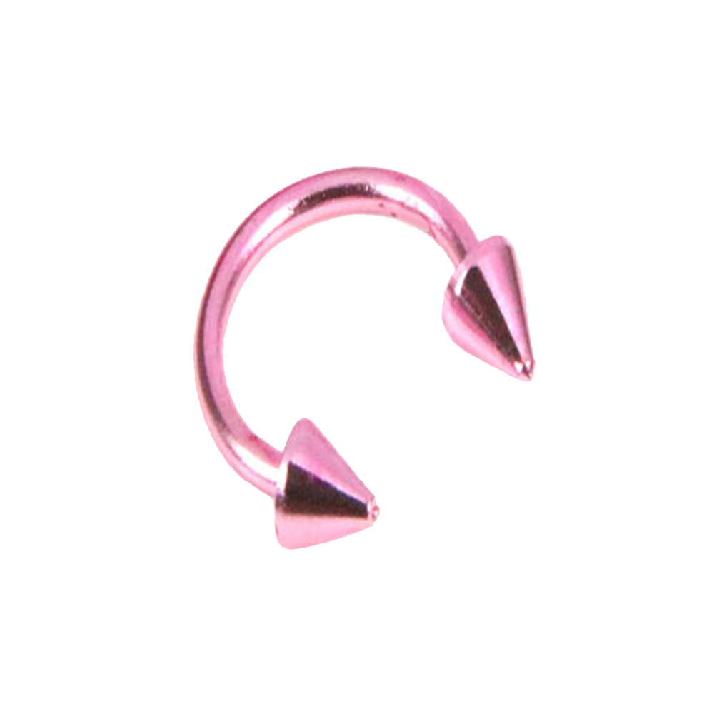 Stainless Steel Nose Ring Piercing Horseshoe Spike Septum Piercing Eyebrow Tragus Helix Pircing Lip Piercing Nariz: Pink / 10mm