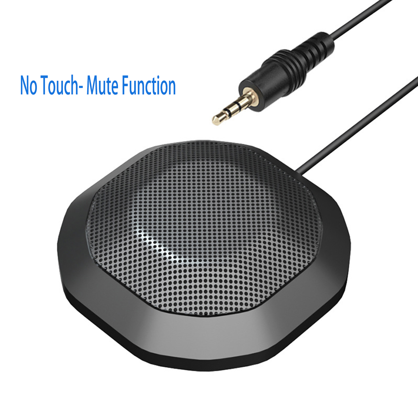 Portable 3.5mm Plug Conference Microphone 360° Omnidirectional Condenser PC Mic Plug & Play Small Microphone for PC Laptop: PURPLE