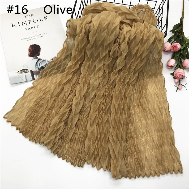 Pañuelo de algodón musulmán para mujer, pañuelo de cabeza árabe, hijab musulmán, novedad de: 16