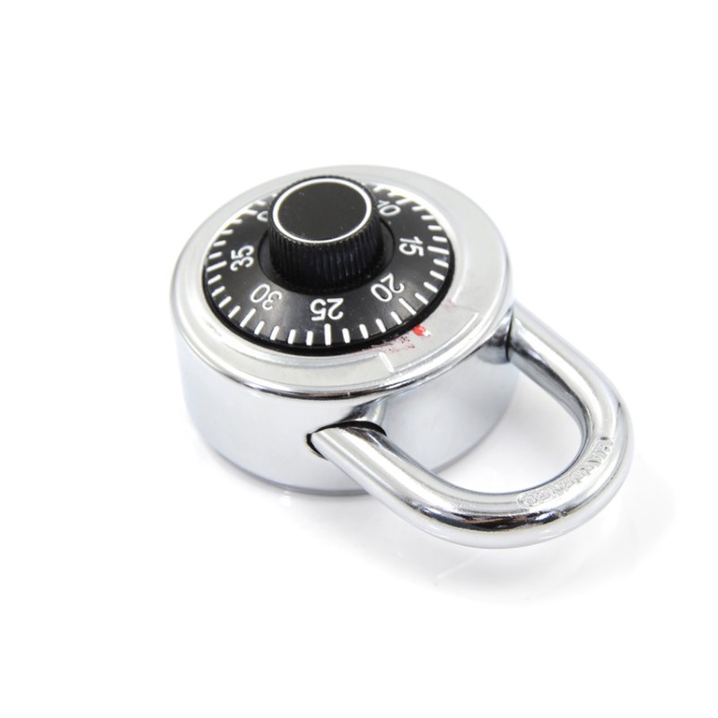 Round Rotary Digit Combination Padlock Round Number Code Lock Safe Security Zinc Alloy