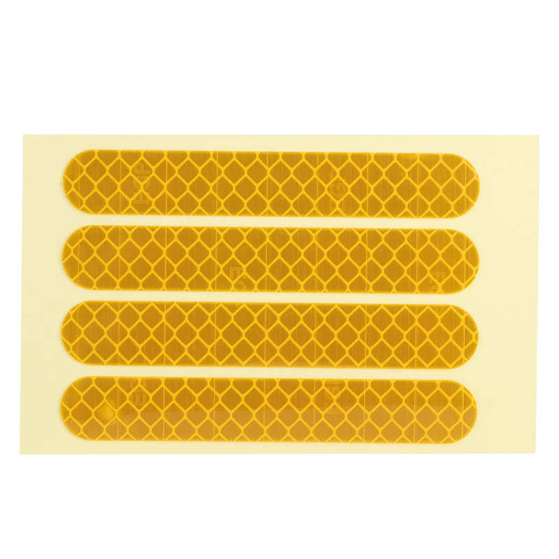 Reflecterende Sticker /Set Voor Achter Wiel Reflecterende Sticker Fit Voor Ninebot G30 Elektrische Scooter Accessoire Reflecterende Tape: YELLOW