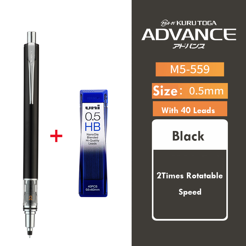Uni Mechanical Pencil or Refill Set, KURA TOGA Auto Lead Rotary Advance Anti-Broken Core Japan Stationery механический карандаш: Light Grey