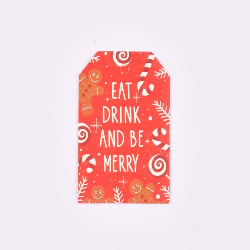 50 sztuk zawieszka z papieru pakowego na pudełko cukierków dekoracja na choinkę malowane zawieszki tagi prezenty etykiety DIY Handmade Party Decor c3010: 13