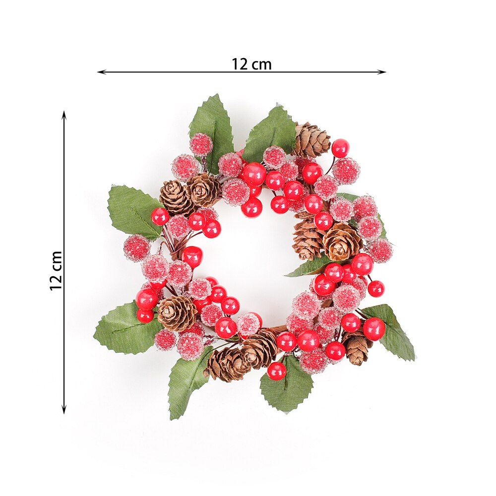 1 stk kunstig blomst bær armbånd julebær krans naturlig fyrrekogle bryllup hjemmedekoration gør-det-selv-blomst vægboks