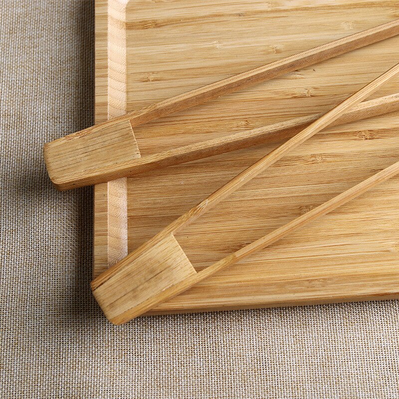 Pinza de cocina de madera para tostadas, utensilios para asar barbacoa, pinzas para ensalada y pan, pinzas para servir postre, pinzas de hielo de azúcar, herramientas para cocinar y hornear