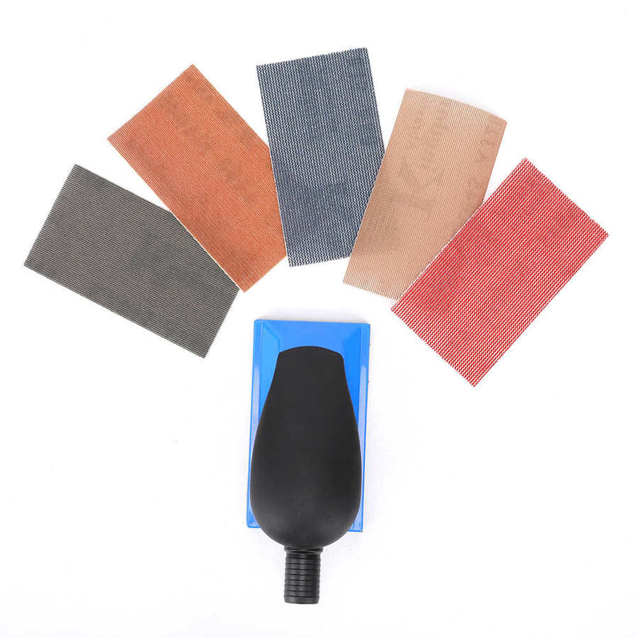 Dust Extraction Sanding Sponge Block Manual Dust Free Grinding Block Flocking Sandpaper with Hook and Loop: Type A