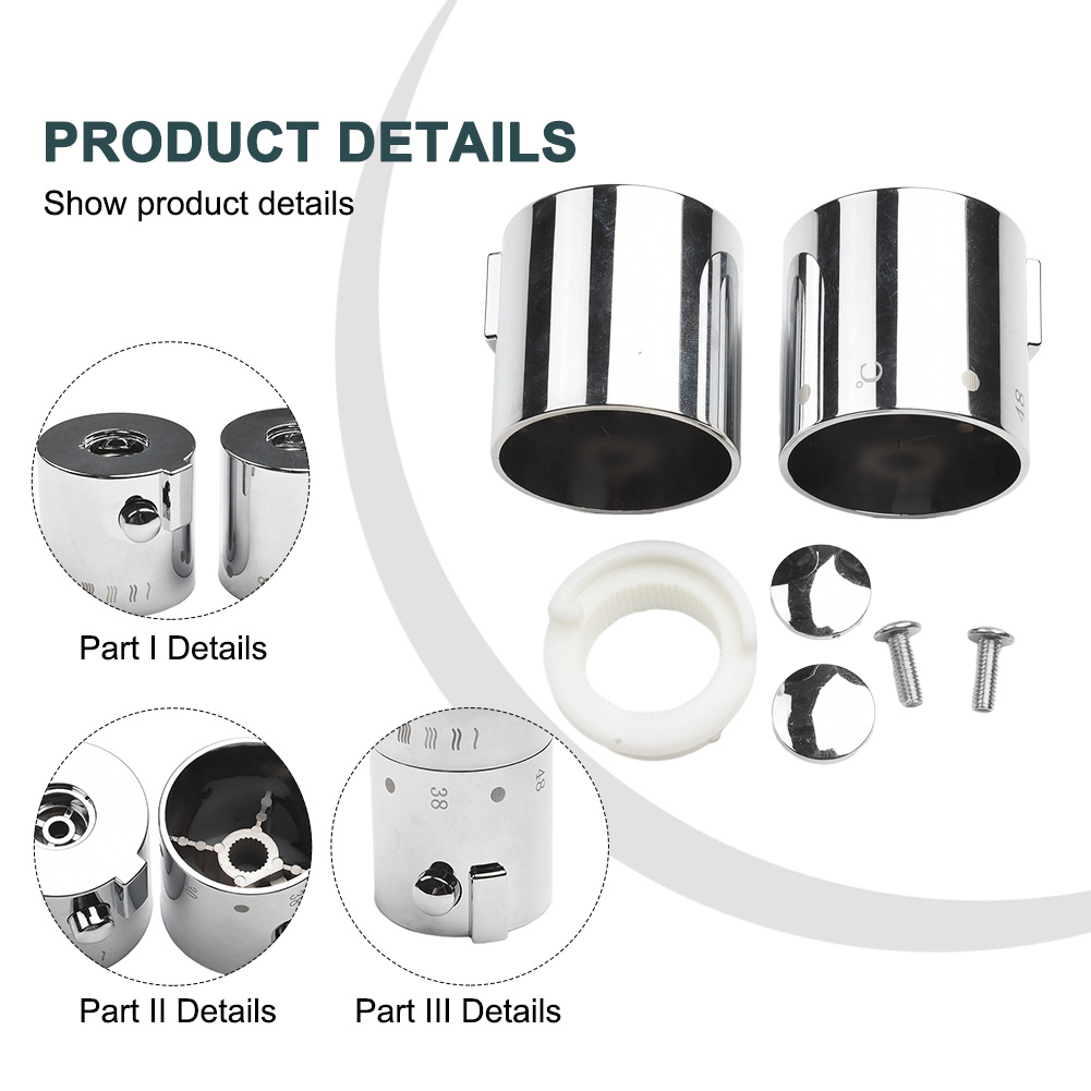 Douche Temperatuur Controle Handvat Knop Chroom Thermostatische Handgreep Badkamer Kranen Thermostaten Accessoires