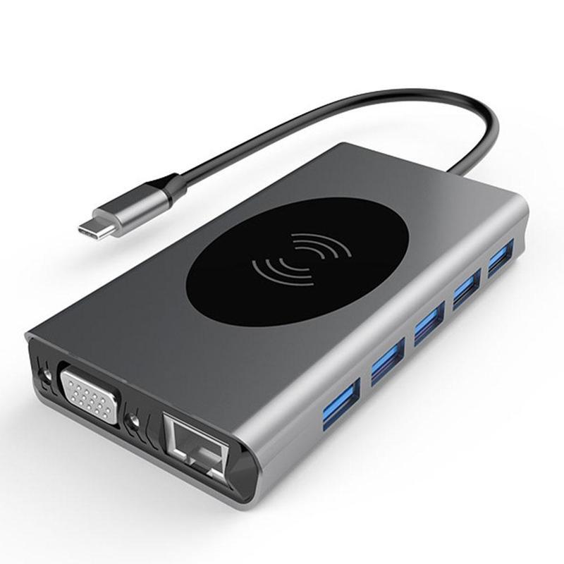 Tipo c hub usb 3.1 tipo-c hdmi docking station portátil tf pd hdmi carregador interruptor hdmi estação leitor sd sem fio docking i1a1: Default Title