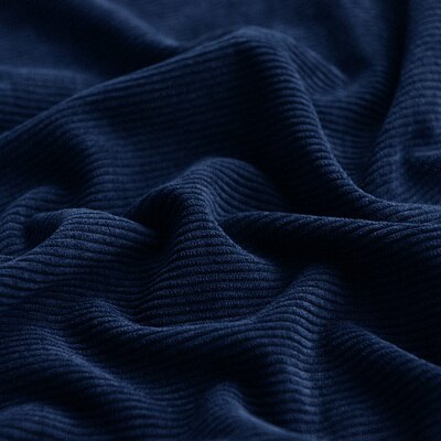 Tissu velours côtelé uni, 50x150cm, rayures en relief, vêtements de bricolage, Textiles de maison, matériaux de couture: navy blue