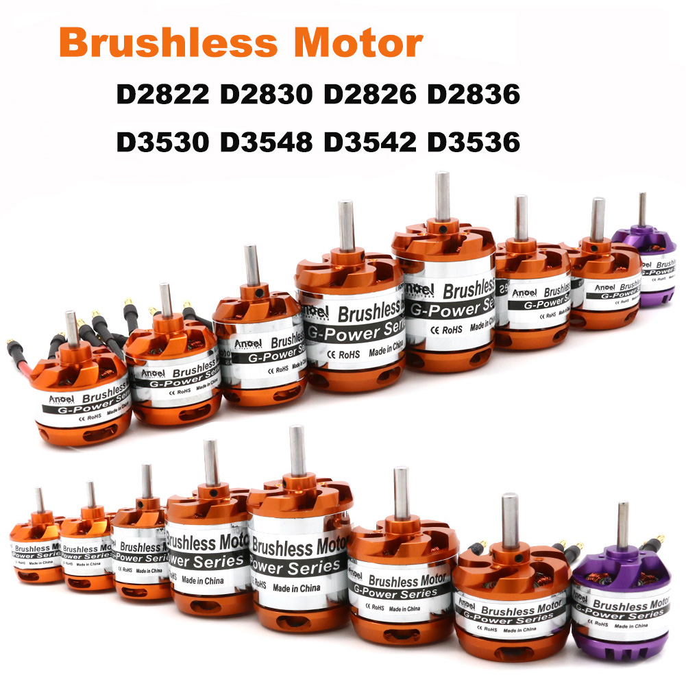 Motor sin escobillas D2822 D2830 D2826 D2836 D3530 D3548 D3542 D3536 Motor para Mini multicópteros RC avión de ala fija