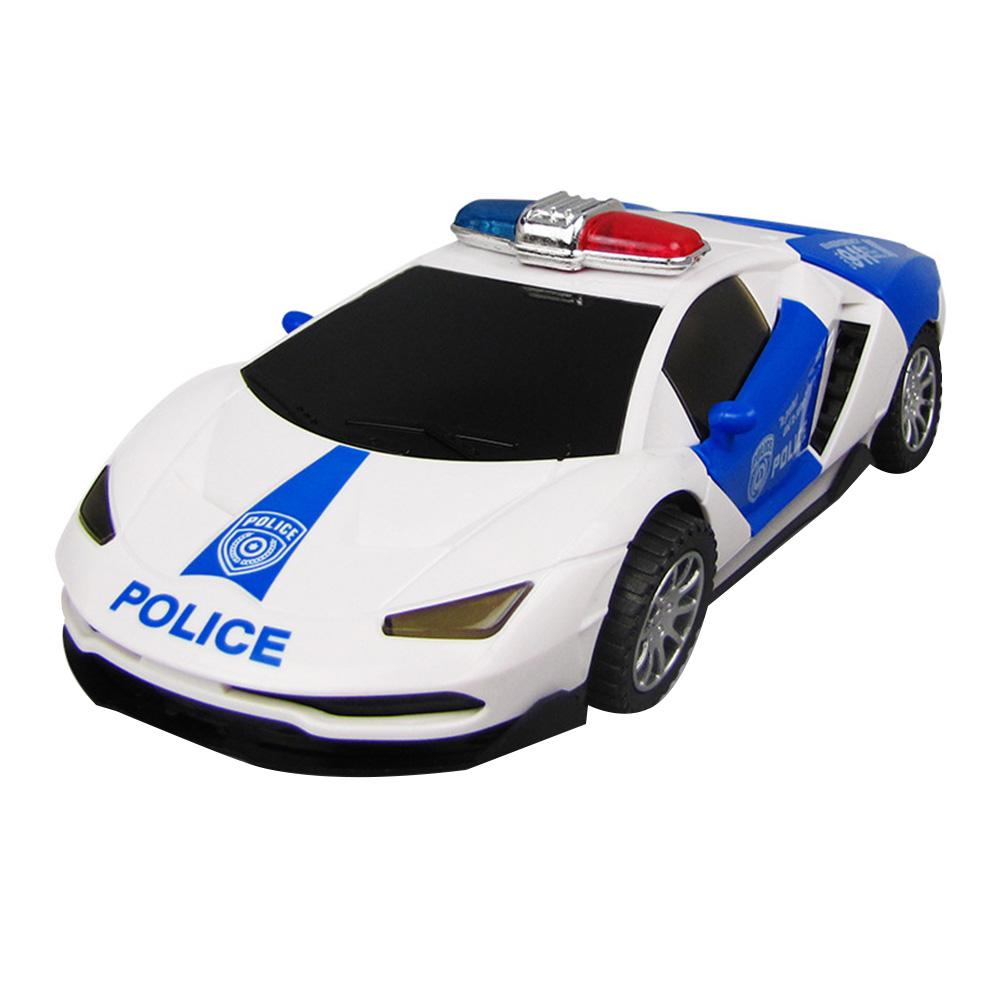 Electric 360 Rotation Police Car Vehicle with LED Music Education Kids Toy