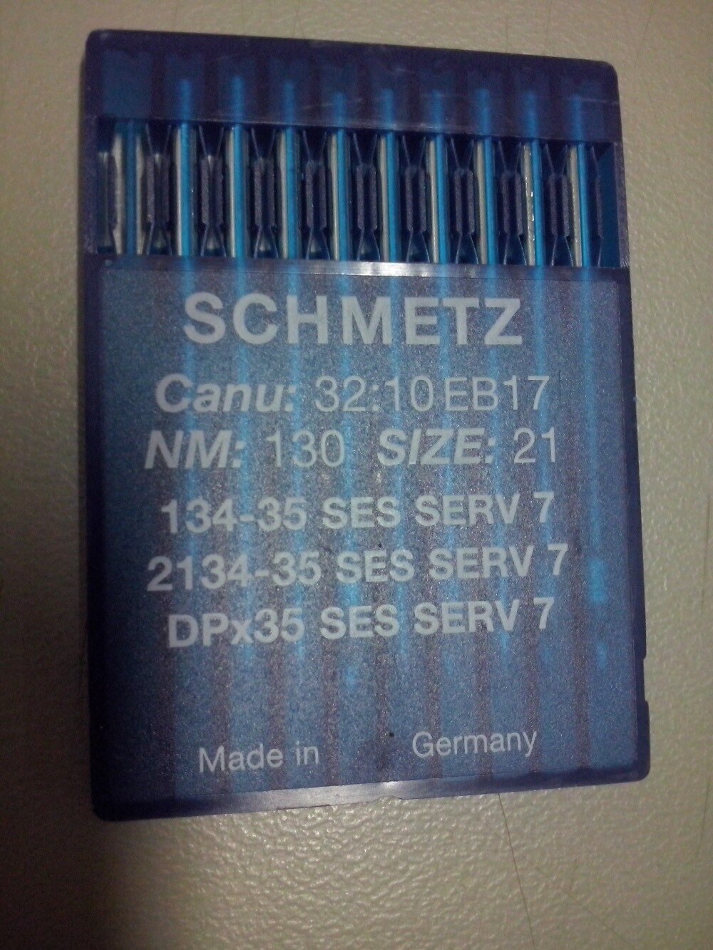 Hand Sewing Needles Singer Sewing Machine Needles Schmets Canu:3210eb17 Nm : 130 Size:21 134-35 Ses Serv 7 2134-35 Dp*35 Dp35