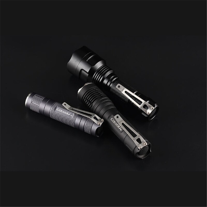 Stainless Steel Torches Flashlight Holding Clamp Belt Pockets Clip For S2 S3 S4 S5 S6 M1 M2 C8 Flashlight Lighting Accessories