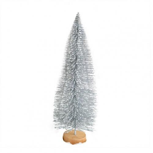 Mini sapin de noël de couleur rose Stable, décoration universelle, petit arbre de noël: Silver 20cm