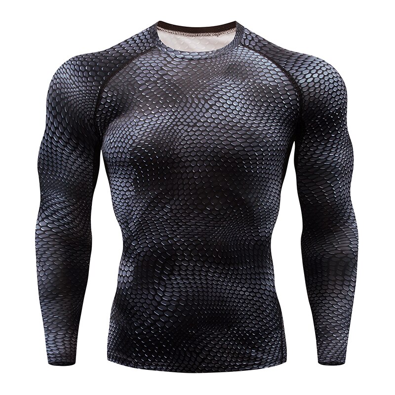 Langærmet sportstrøje til mænds løbe-t-shirt