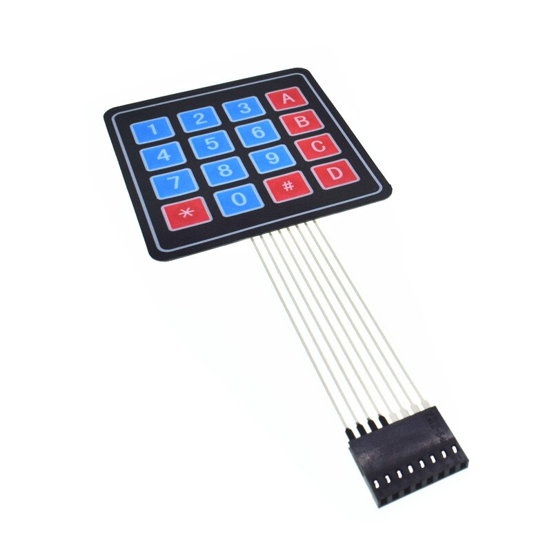 1 2 3 4 12 16 20 Key Button Membrane Switch 1x4 3x4 4x4 4x5 Keys Matrix Array Keyboard Keypad Control Panel DIY Kit For Arduino: 4x4 key