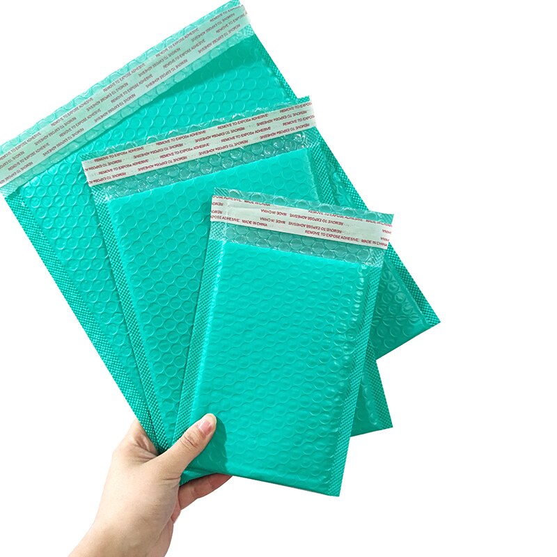50 Pcs Green Polyfoam Mailman Envelope Pouch Self-styled Mailing Envelope Bag Books and Magazine Lined Packing Bag