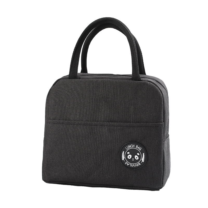 Bolsa de almuerzo de dibujos animados, lonchera térmica portátil, bolsa de suministros de picnic, tipo de biberón para niñas y niños: Beige