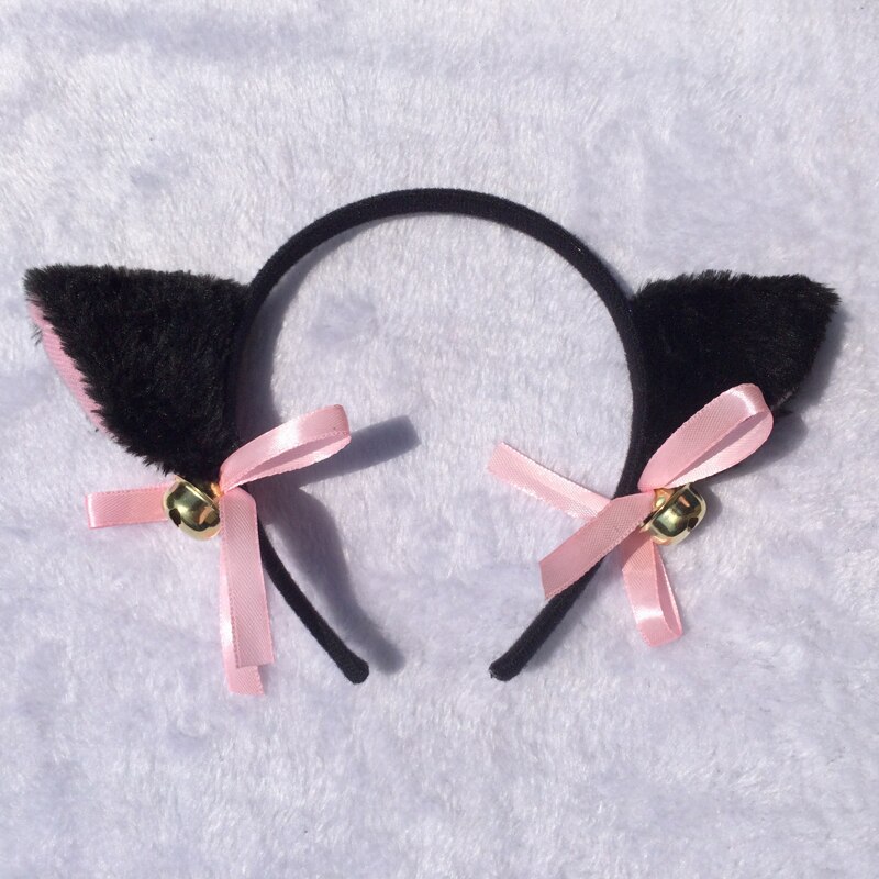 Diadema con patrón con orejas de gato para mujeres y niñas, diadema de Cosplay, sombrerería de , accesorios para el cabello a la: 2