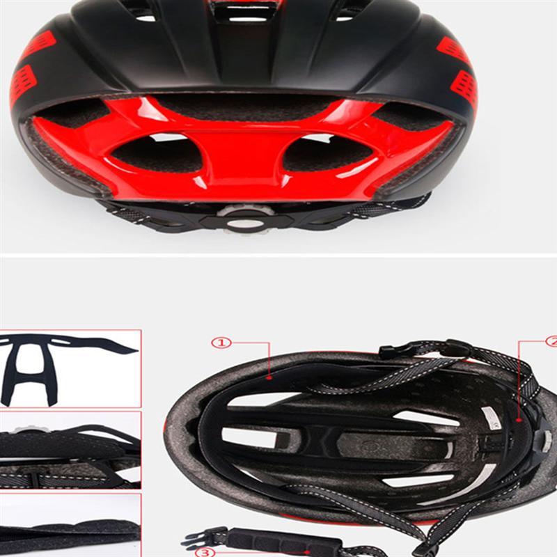 Vuoristotie auto polkupyörä ulkona ajokypärä suojalaseilla moottoripyörän turvakypärä (musta punainen)