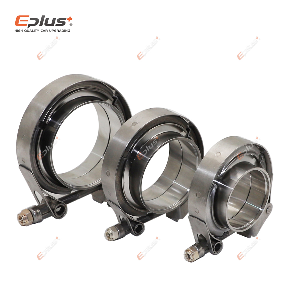 Eplus-abrazadera de banda en V de liberación rápida de acero inoxidable 304 para coche, tubo de escape Turbo, abrazadera en V, brida masculina y femenina, Kits de abrazadera en V