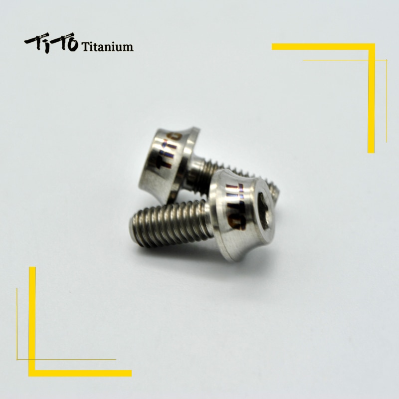 6 st tito  m5 x 12mm cykelcykel titanium ti vattenflaskbur hylla bultar flaskhållare skruv