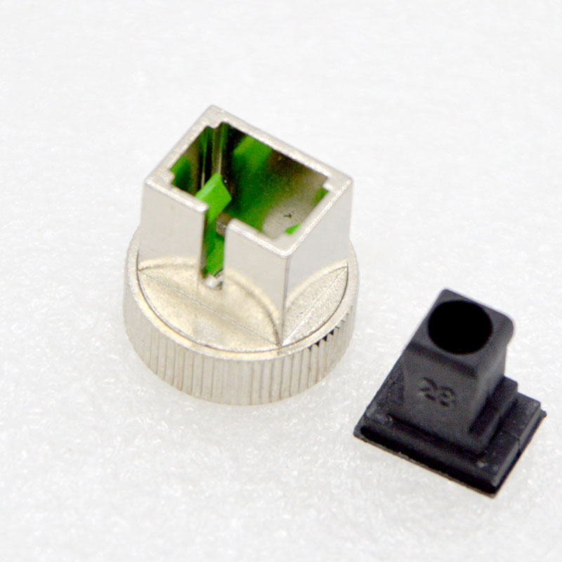 Optical Fiber Connector SC/APC/ST/ FC Optical Power Meter Conversion Adapter Coupler Flange Red pen Metal Head Special: army green