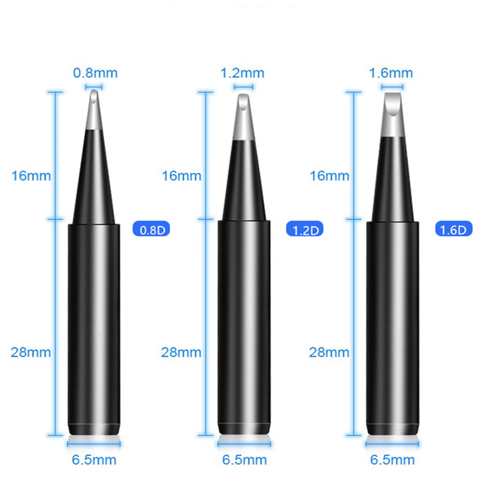 DELIXI Black Gold Pure Copper Soldering Iron Tip 900M-T-D For 236/936/938/969 Soldering Station