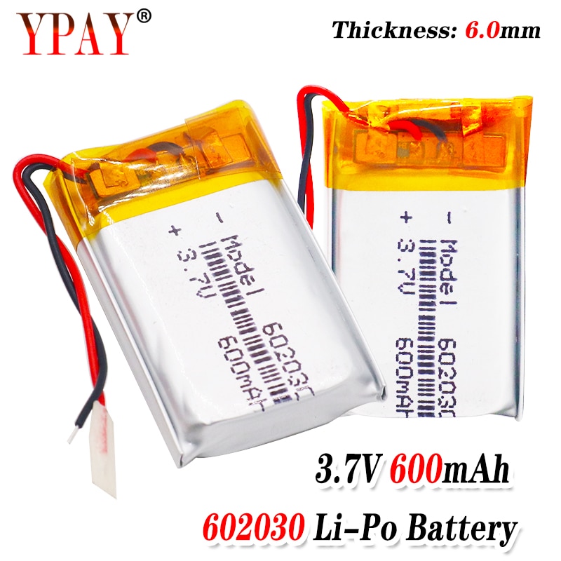 polymer battery 3.7V lithium polymer battery 602030 600mAh game machine MP3 MP4 MP5 lithium battery GPS navigator