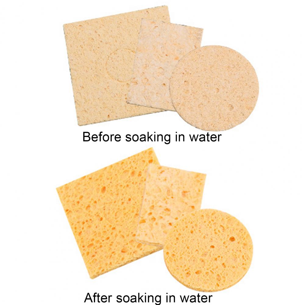 100Pcs Lassen Spons Hoge Temperatuur Weerstand Herbruikbare Soldeerbout Vervanging Reiniging Pad Voor Elektrische Soldeerbout