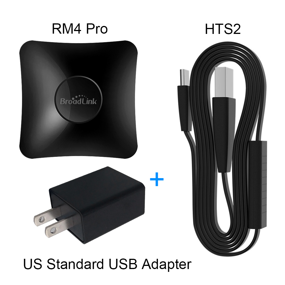 Broadlink  rm4 pro  rm4 mini  rm4c version wireless universal remote control hub with hts 2 temperature and humidity sensor smart home solution: Us  rm4 pro hts 2