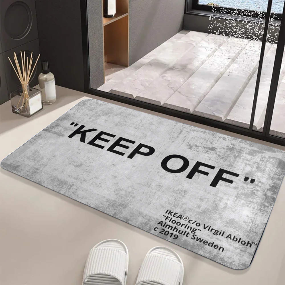Keep Off Area Rugs Floor Mat Black and White Carpet Door Mat Rug for Bed Sofa Decoration Protect Your Personal Space 40x60cm: green