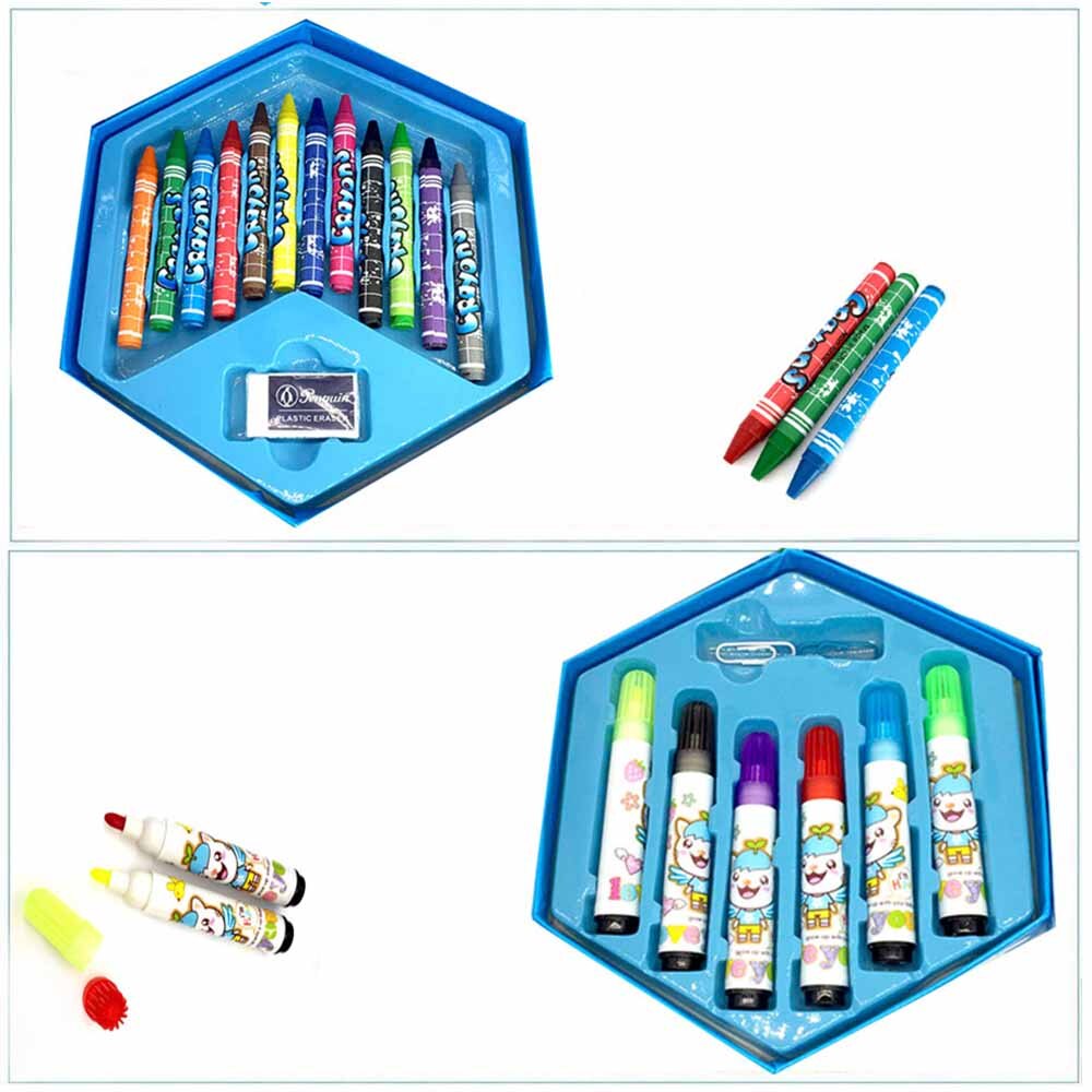 46pcs Colors Painting Graffiti Paint Brush Kit Art Toy Sets Drawing Painting Pencil School Stationery Student Supplies