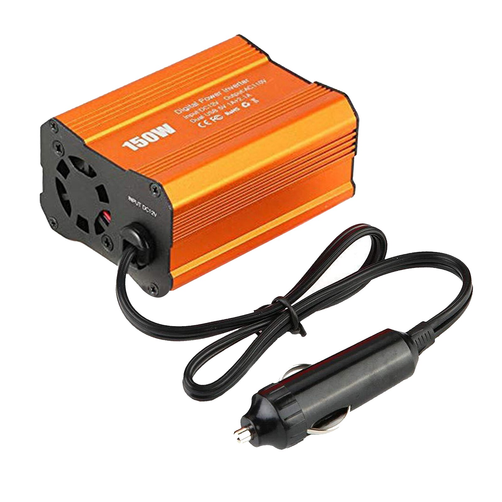 150W Power Inverter DC 12V to 220V AC Car Inverter with 2.0A Dual USB Car Adapter
