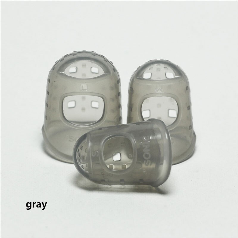 Höhe bunte silikon gummi fingerlinge für schützen Finger: grau